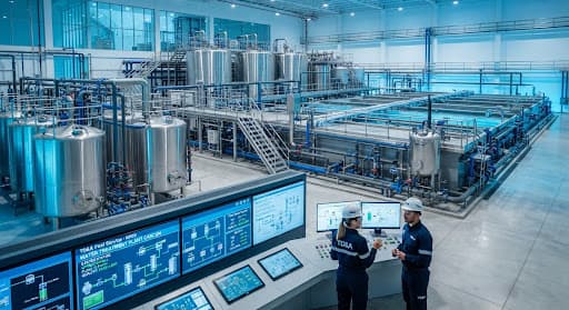 Planta moderna de tratamiento de agua